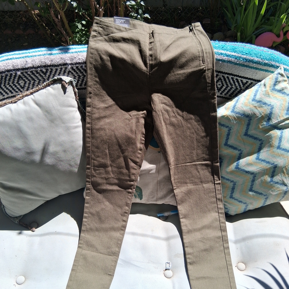 New! Olive Green, High Waist Pants
